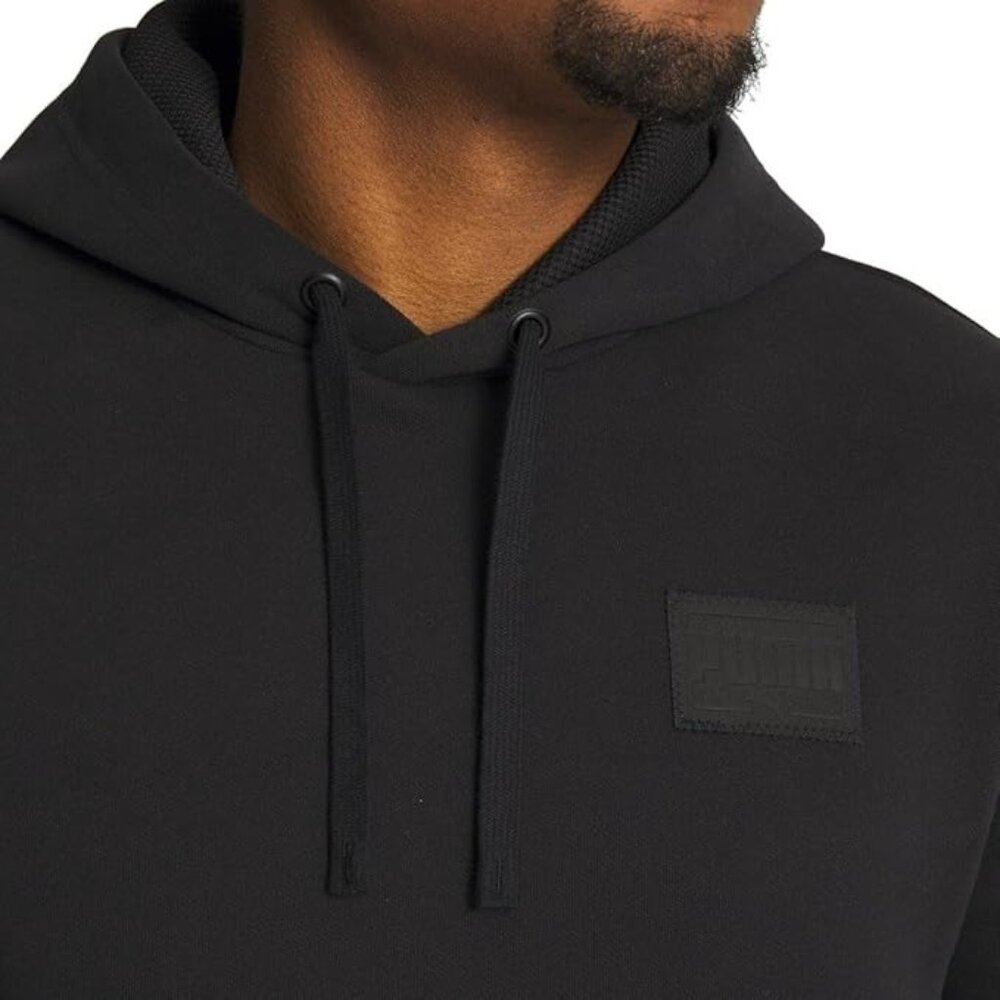 PUMA Men's Pullover Regular Fit Kangaroo Pocket Hoodie (Black,Medium), New - Picture 3 of 9